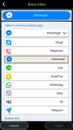 Integrera din favoritkommunikationsapp (WhatsApp, Messenger, Line)